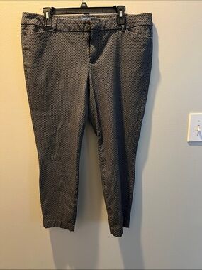 Old Navy Black & Gray Cropped Slim Ankle Pants